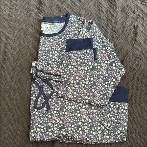Floral Woman’s Pajamas - Navy and Pink